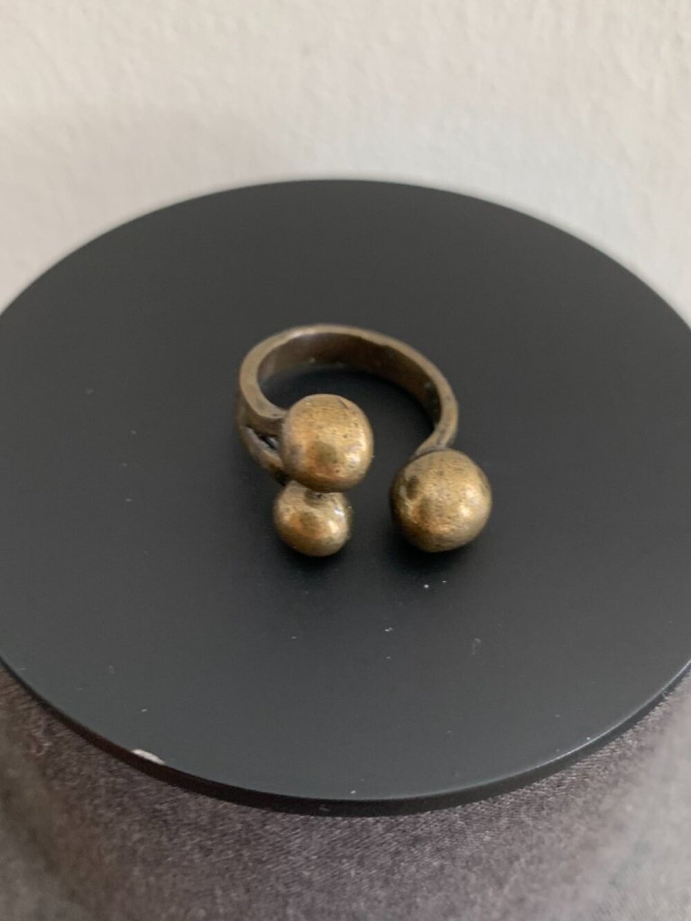 Avant Garde Paris Los Angeles VINTAGE Designer bronze open ring